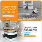 Airtight Collapsible Pet Food Storage Container – Holds Up to 13lb of Dry Dog or Cat Food, with Wheels, Scoop & Travel Bowl for Easy Feeding & Storage