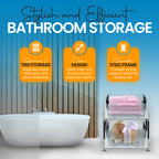 Unique Gifts By Leticia 2-Pack & 3-Pack Clear 2-Tier Under Sink Organizer – Stackable Pull-Out Storage Bins for Bathroom