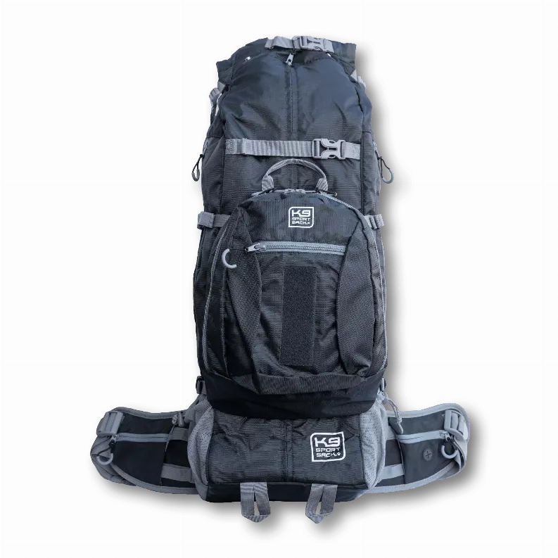 K9 Sport Sack Kolossus - XL, Black - The Big Dog Backpack - Ideal for Dogs 26-29” Long - Fully Adjustable Pet Carrier - Doubles as a Professional-Grade 60L Hiking Pack
